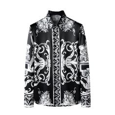 Brand Name: YCELWZLWXCL Material: POLYESTER Collar: Turn-down Collar Closure Type: Single Breasted Fabric Type: Broadcloth Men Stuff, Mens Sleeve, Tuxedo Shirts, Retro Men, Spring Shirts, Casual Black, Mens Spring, Men's Shirts, Clothing Styles