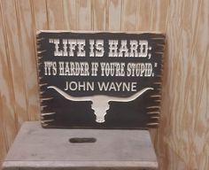 John Wayne Decor, Western Signs For Bedroom, Western Bathroom Signs, Western Porch Ideas, Western Airbnb, Western Home Decor Diy, Western Diy Decor, Western Decor Bedroom, Western Cabin Decor