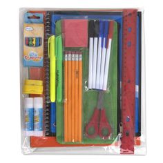 Wholesale 30 Piece School Supply Kit - Essential School Supplies, Safety Scissors, Canvas Pencil Case, Folder Organization, School Supplies Shopping, Inch Ruler, School Supply, Pocket Organizer, Backpack School