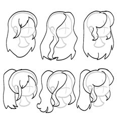 how to draw female hair step by step