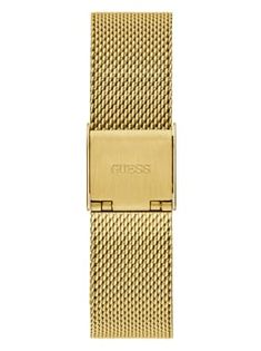 Make a statement with a minimal piece when you wear this gold-tone analog watch featuring rhinestone accents around the rounded square bezel and a sleek gold-tone dial with embossed hour markers. Finished by an elegant mesh bracelet. Case diameter in mm: 32 Water resistant up to 30 m/ 100 ft 2 year limited warranty Gold Minimalist Watch With Bracelet Strap, Minimalist Gold Watch With Bracelet Strap, Gold Square Analog Watch, Gold Square Analog Watches, Minimalist Gold Watch With Adjustable Fit, Minimalist Adjustable Gold Watches, Gold Minimalist Watch Accessories For Everyday, Gold Minimalist Watch Accessories With Bracelet Strap, Minimalist Gold Watch Accessories With Bracelet Strap