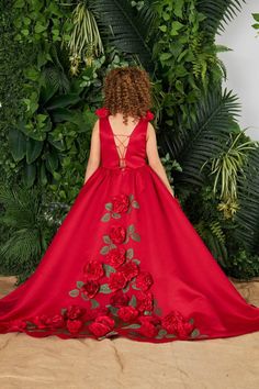 Red Flower Girl Dress - Elegant Red Princess Gown with Train - Special Design Wedding Dress - Christmas Ball Gown for Girls - Toddler Dress Make your little one feel like royalty in our stunning Red Flower Girl Dress. This elegant red princess gown is perfect for special occasions, including weddings, Christmas celebrations, and festive events. With its luxurious train and exquisite design, this dress will make your toddler the center of attention and create unforgettable memories. Key Features: Christmas Gowns For Kids, Red Ball Gown Dress For Dress-up Occasions, Red Gown For Pageant During Prom Season, Red Princess Ball Gown For Prom, Princess Style Red Ball Gown For Prom Season, Sleeveless Ball Gown For Christmas Wedding, Red Princess Gown For Prom, Red Princess Gown For Prom Season, Princess Style Red Ball Gown For Prom