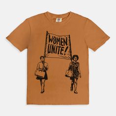 Women Unite Tee – We The Babes Oversized Brown T-shirt With Letter Print, Casual Brown T-shirt With Graphic Print, Trendy Brown Relaxed Fit T-shirt, Graphic Tee With Front Print In Ring-spun Cotton, Graphic Cotton Jersey T-shirt With Letter Print, Organic Cotton Short Sleeve T-shirt With Letter Print, Basic Organic Cotton T-shirt With Graphic Print, Brown Graphic Print T-shirt, Brown Cotton T-shirt With Letter Print