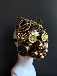 Conquer the realms of fantasy with our remarkable steampunk cosplay gas mask in gold. Dominating the mask are bold spikes and intricate tubes, exuding a commanding presence that's perfect for cosplay, parties, or conventions.


Age Group/Gender - Adult/Men

Size/Type - One size fits all adults

Mask Color - Gold

Mask Material - Polyresin

Accent Material - Paint Biohazard Mask, Steampunk Gas Mask, Mask Steampunk, Elegant Face Mask, Steampunk Mask, Metal Mask, Gold Mask, Children's Mask, Steampunk Cosplay