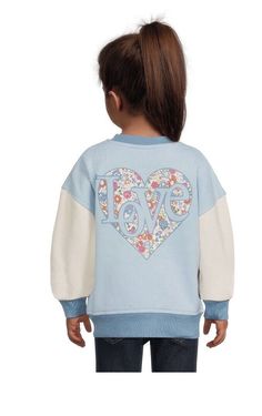 365 Kids from Garanimals Girls Bomber Jacket Blue Love Floral Heart Sz 4. Condition is New with tags. Shipped with USPS Ground Advantage. Cute Blue Long Sleeve Outerwear, Casual Heart Print Outerwear For Spring, Casual Spring Outerwear With Heart Print, Playful Blue Long Sleeve Outerwear, Gap Blue Graphic Print Top, Kids Bedding Sets Hart, Floral Heart, Bomber Jacket, Tags