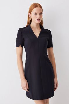 Italian Compact Scuba Jersey Seamed A Line Mini Dress A Line Mini Dress, Plus Size Workwear, Summer Bridesmaid Dresses, Fall Bridesmaid Dresses, Spring Wedding Guest Dress, Italian Dress, The Little Black Dress, Little Black Dresses, Scuba Dress