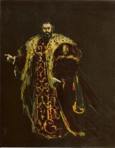 a painting of a man dressed in costume