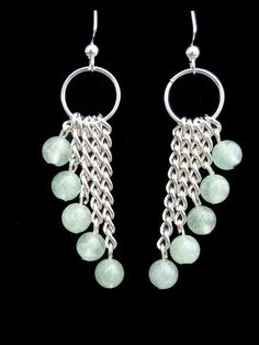 ru.pinterest.com Homemade Jewelry Ideas How To Make, Crystal Earrings Diy, Anting Manik, Jade Gemstone, Golden Jewelry, Diy Schmuck, Bead Jewellery