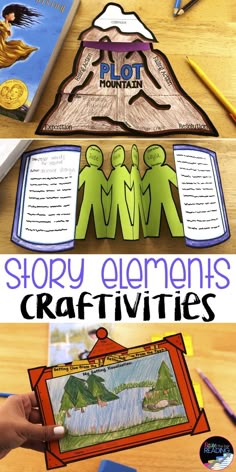 the story elements and craftivity activities for kids to do with their own artwork work