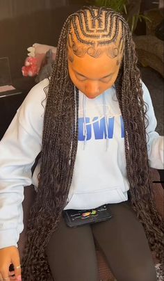 Fulani Braids Edges, Fulani Braids Hairstyles Designs Long, Parting Hair, Braided Hairstyles For Teens, Short Box Braids Hairstyles, Goddess Braids Hairstyles, Quick Natural Hair Styles