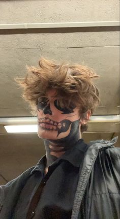 Blonde Boy Halloween Costume, Halloween Makeup Guys Easy, Hot Men Halloween Costumes, Halloween Boys Makeup, Men’s Halloween Makeup Ideas, Hot Halloween Costumes For Men, Hot Halloween Costumes For Guys, Guy Skeleton Makeup, Men Halloween Costumes Guys