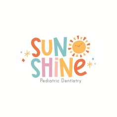 the sun shine pediatric logo is colorful and has an image of a smiling sun on it