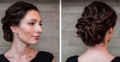 10 Romantic Hairstyles for Type 2 Wavy Hair via @NaturallyCurly Type 2 Wavy Hair, Style Thick Hair, Type 2 Hair, Romantic Braided Updo, Braids Wedding, Romantic Bridal Hair, Elegant Updos, Luxy Hair, Romantic Updo