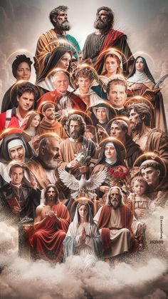 an image of jesus surrounded by many different people