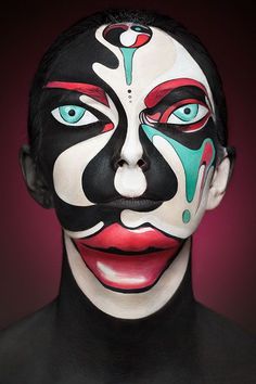 Evil Clown Makeup, Fantasy Make-up, Makeup Easy, Evil Clowns, Special Effects Makeup, Makeup Transformation