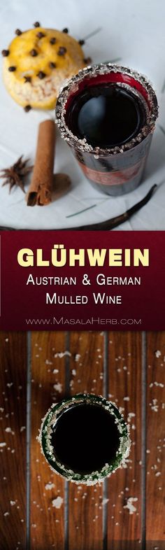 the cover of gluhwein austrian and german mulled wine