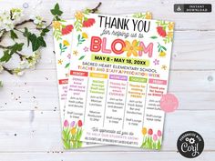 a printable floral bloom baby shower game