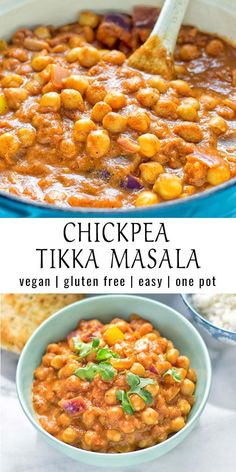 chickpea tikka masala is an easy and delicious side dish that's ready in less than 30 minutes