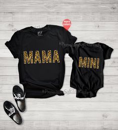 Mommy and Me Outfits Mama and Mini Shirts Mini Me Shirt | Etsy Black Cotton Tops For Family Matching, Black Shirt With Graphic Print For Family Matching, Family Matching Black Shirt With Funny Print, Black Cotton Family Matching Shirt, Black Cotton Shirt For Family Matching, Family Matching Black Tops With Funny Print, Black Family Matching Tops With Funny Print, Black Tops With Funny Print For Family Matching, Black Cotton Family Matching T-shirt