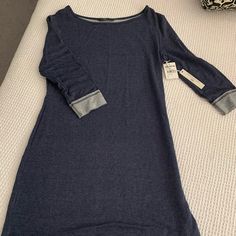 Tart Medium Super Soft Dress. Just Above The Knee. New With Tags. Blue Casual Dress With 3/4 Sleeves, Blue Fitted Dress For Loungewear, Blue Casual Midi Dress For Loungewear, Casual Blue Midi Dress For Loungewear, Casual Blue Mini Dress For Loungewear, Casual Blue Midi Dress With 3/4 Sleeves, Soft Dress, Above The Knee, The Knee