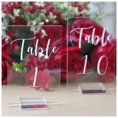 PRICES MAY VARY. Modern & Chic Table Numbers: Number 1-10. Glass look acrylic is in trend! Our table numbers are designed with modern script-style calligraphy which stands out beautifully against the clear acrylic! They are great for all styles of weddings and table setting themes - modern, boho, glamorous or minimalist - look absolutely stunning in photos! Premium Quality: Table numbers are made of high-quality clear acrylic and eco-friendly UV printed lettering, both signs and stands are preci Wedding Reception Centerpiece, Geode Cake Wedding, Geode Wedding, Decoration Event, Acrylic Table Number, Reception Centerpieces, Chic Table, Acrylic Wedding, Acrylic Table