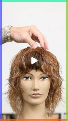 Mid Shag Haircut With Bangs, Shag Mullet Short Thick Hair, Short Shag Without Bangs, Hair Styling Tutorials For Short Hair, How To Fix A Shag Haircut, Hair Cuts With Lots Of Layers, Mid Shaggy Haircuts, Wash And Go Shag Haircut, Shaggy Bangs Tutorial