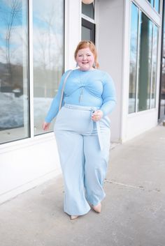 Plus Size Monochromatic Outfits, Monochrome Blue Outfit, Blue Monochrome Outfit, With Wonder And Whimsy, Pastel Outfits, Wonder And Whimsy, Outfits Pastel, Monochrome Makeup, Blue Monochrome