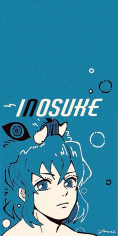 an anime character with long hair and blue eyes is floating in the water, surrounded by bubbles