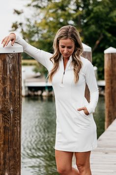 Our AD Swim Coverup delivers a modern take on the classic cover-up with quick drying fabric, convenient pockets and all the high-quality trims you’ll love. The All Day dress is made to move with our premium ribbed fabric that feels seamless on the skin and gives you the put together look. This wear-anywhere coverup ready for the boat, the dock and everywhere in between. Boat Bag, Swim Towel, Surf Accessories, Swim Coverup, Line Shopping, Swim Cover, Dress Cover, The Boat, Day Dress