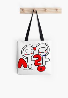 Korean Love, Korean Cartoon, Heart Tote Bag, Hand Heart, Heart Hands, Bag Sale, Reusable Tote, Pop Culture, Reusable Tote Bags