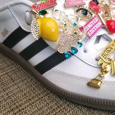 Mens 8.5 Samba. New Sambas Charms, Samba Charms, Shoes Samba, Adidas Samba Shoes, Samba White, Adidas Samba White, Samba Shoes, Adidas Samba, Custom Shoes