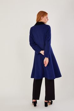 After a smart style for your outer layer edit? You'll find black velvet accents over the collared neckline, pockets and button through front of our Opal opera coat. Designed in an eco-conscious blend with recycled polyester and wool, the flattering silhouette combines a structured and fitted body with a pleated flare. Opera Coat, Velvet Accents, Petite Tops, Capsule Collection, Women's Coats & Jackets, Leggings Shop, Wool Coat, Coats Jackets Women, Black Velvet