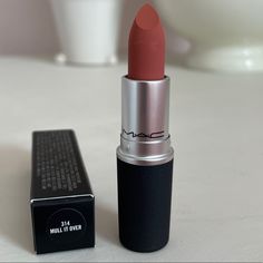 Mac Piwder Kiss Lipstick New In Packaging Details In The Pix Shade ; Mull It Over From Kids Pets N Smoke Free House Mac Verve Lipstick, Makeup Tutorial Pictures, Mac Powder Kiss Lipstick, Kiss Proof Lipstick, Mac Make Up, Lip Combos, Kiss Lipstick, Mac Powder, 2024 Ideas