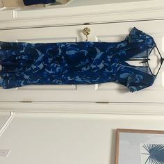 Blue Floral Maxi Dress Size Small Fits More Like A Medium. Cannot Return Never Worn. Blue Floral Print Midi Dress For Cocktail, Blue Floral Print Maxi Dress For Cocktail, Blue Short Sleeve Midi Dress For Formal Occasions, Blue Short Sleeve Cocktail Dress, Blue Formal Midi Dress For Summer, Blue Short Sleeve Midi Dress, Flowy Ruffle Dress, Blue Beach Dresses, Blue Floral Maxi Dress