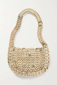 PACO RABANNE 1969 Moon chainmail shoulder bag | NET-A-PORTER Women's Bags By Material, High Heel Rain Boots, Metallic Purse, Shoe Boot Sandals, Backpack Tote Bag, Essential Items, Chain Mail, Best Bags, Paco Rabanne