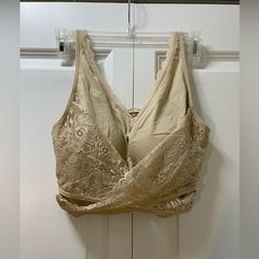 New With Tags, Open Package. I Was Asked To Wash It Before It Was Tried On, And It Was The Wrong Size. (Bra Shopping Is Challenging <3 )Comfy Corset Bra 2x Nude/ Beige Front Cross Straps With Side Hooks By Top Dog Direct Never Worn, Like New Condition. Thanks For Looking! Fitted Beige V-neck Sleepwear, Fitted Beige Bra For Loungewear, Bra Shopping, High Support Bra, Corset Bra, Red Bra, Purple Swirl, Black Lace Bra, Womens Bras