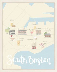 a map of the city of south boston