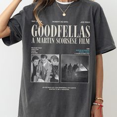 Goodfellas Movie T-shirt, Retro Martin Scorcese Gangster Mafia Film Graphic Tee Shirt, Goodfellas Godfather Mob Movie Memorabilia Gift - Etsy Movie T Shirt Design, Movie Graphic Tees, Movie Tshirt Designs, Mobsters Movie, Movie Tshirts, Goodfellas Movie, Gangster Movies, Streetwear Graphic Tees, Retro Film