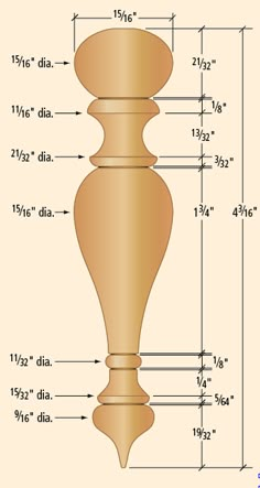 the measurements for a wooden candle holder