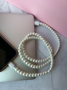 Pearl Beaded Charging Cable-Home - Tech-Peachy Keen Boutique-Peachy Keen Boutique, Women's Fashion Boutique, Located in Cape Girardeau and Dexter, MO Cape Girardeau Missouri, Cape Girardeau, Faith Based, Gift Accessories, Guinea Bissau, Ornament Gifts, Ring Bracelet, Charging Cable, Earring Necklace