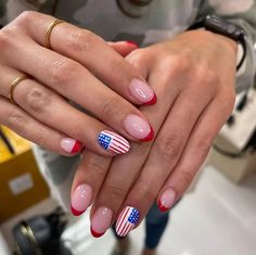 Memorial Day Nails, American Flag Nails, Star Nail Designs, Flag Nails, American Nails, Festive Nail Art