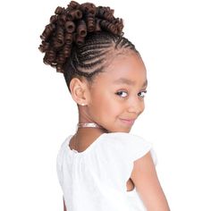 Janet Collection Synthetic Ponytail Lovely Kid Wand Curl D/S COLOR SHOWN: OET1B/30MATERIAL: Synthetic TYPE: Kids PonytailLENGTH: MediumDESCRIPTION: Protective Style Human Hair Feel Everytime Kids Drawstring Cute Ponytail Styles, Kids Cornrow Hairstyles, Kids Drawstring, Kid Hair, Kids Curly Hairstyles, Cute Ponytails, Drawstring Ponytail, Protective Style, Human Braiding Hair