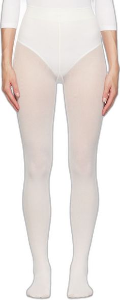 Beige Stretch Thigh High Hosiery, Beige Stretch Thigh-high Hosiery, White Micro-elastic Tights, Fitted Beige Elastane Tights, Beige Fitted Full-length Legwear, Winter White Stretch Hosiery, White Stretch Hosiery For Winter, Winter Stretch Ribbed Hosiery, Beige High Stretch Full Length Tights