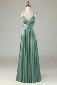 Wedtrend Women Eucalyptus Bridesmaid Dress A Line Spaghetti Straps Floor-Length Satin Wedding Guest Dress – WEDTREND Olive Prom Dresses, Satin Wedding Guest Dress, Eucalyptus Bridesmaid Dress, Spring Prom Dresses, Eucalyptus Bridesmaid, Summer Prom Dress, Ruffle Prom Dress, Satin Bridesmaid Dress, Spaghetti Strap Prom Dress