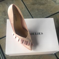 Fabulous Satin Pink Heels With Ruffle Detail, Pointed Toe Heel, Style Name Is Tori, New In Box! 4 Inch Heels. Size 7.5. Cute! Ruffle Heels, Baby Blue Heels, Skull Heels, Black Studded Heels, Leopard High Heels, Black Lace Up Heels, White Block Heels, Gold Stilettos, Yellow Heels