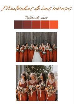 Bridesmaid Terracota, Boda Color Terracota, Bridesmaid Dress Color Schemes, Marriage Dress, Bridesmaid Dress Collection, Maroon Wedding, Bridal Bouquet Fall, Bridal Decorations