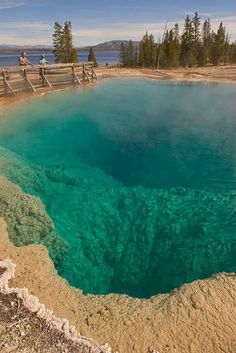 the water is very clear and blue in this area