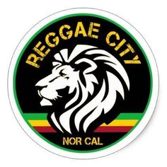 the reggae in nyc logo on a black background