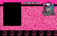 a pink and black wallpaper with skulls on the bottom, and an image of a skull