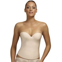 This women's Jezebel bustier provides the foundation for a beautiful look. The built-in shelf bra with padded, underwire cups provides uplift, shape and support.        Side and back boning     Mesh lining slenderizes your sides and back     Light midsection padding     Low-cut cup and back design     Underwire     Back closure  FABRIC & CARE      Body: nylon, spandex     Midsection lining: cotton     Hand wash     Imported Size: 42 Dd. Color: Beig/Khaki. Gender: unisex. Age Group: adult. Patter Burning Body, Bridal Bra, Bridal Corset, Strapless Bustier, Back Light, Women's Shapewear, Womens Bras, Plunge Bra, Shelf Bra